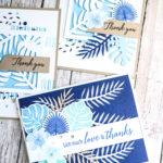Blue Tropical Chic Thank you Cards