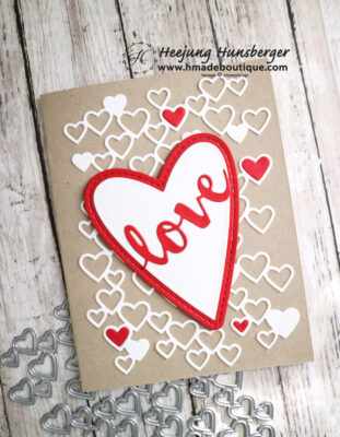 Detailed Heart Die Cut Cards - H MADE BOUTIQUE