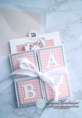 Triple Pop-up Cube Baby Card - H MADE BOUTIQUE