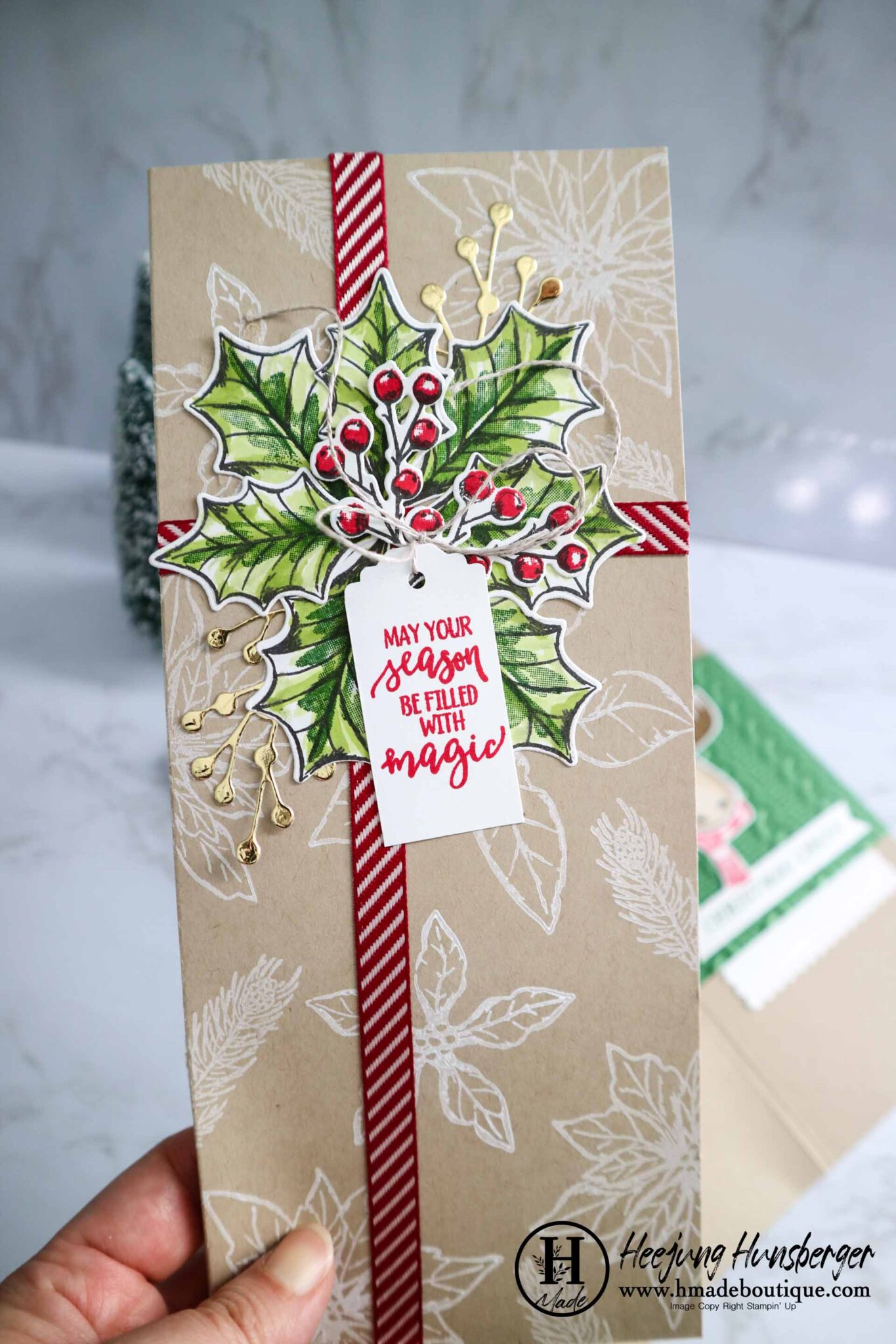 Double Slider Gift Card Holder Christmas Card H Made Boutique