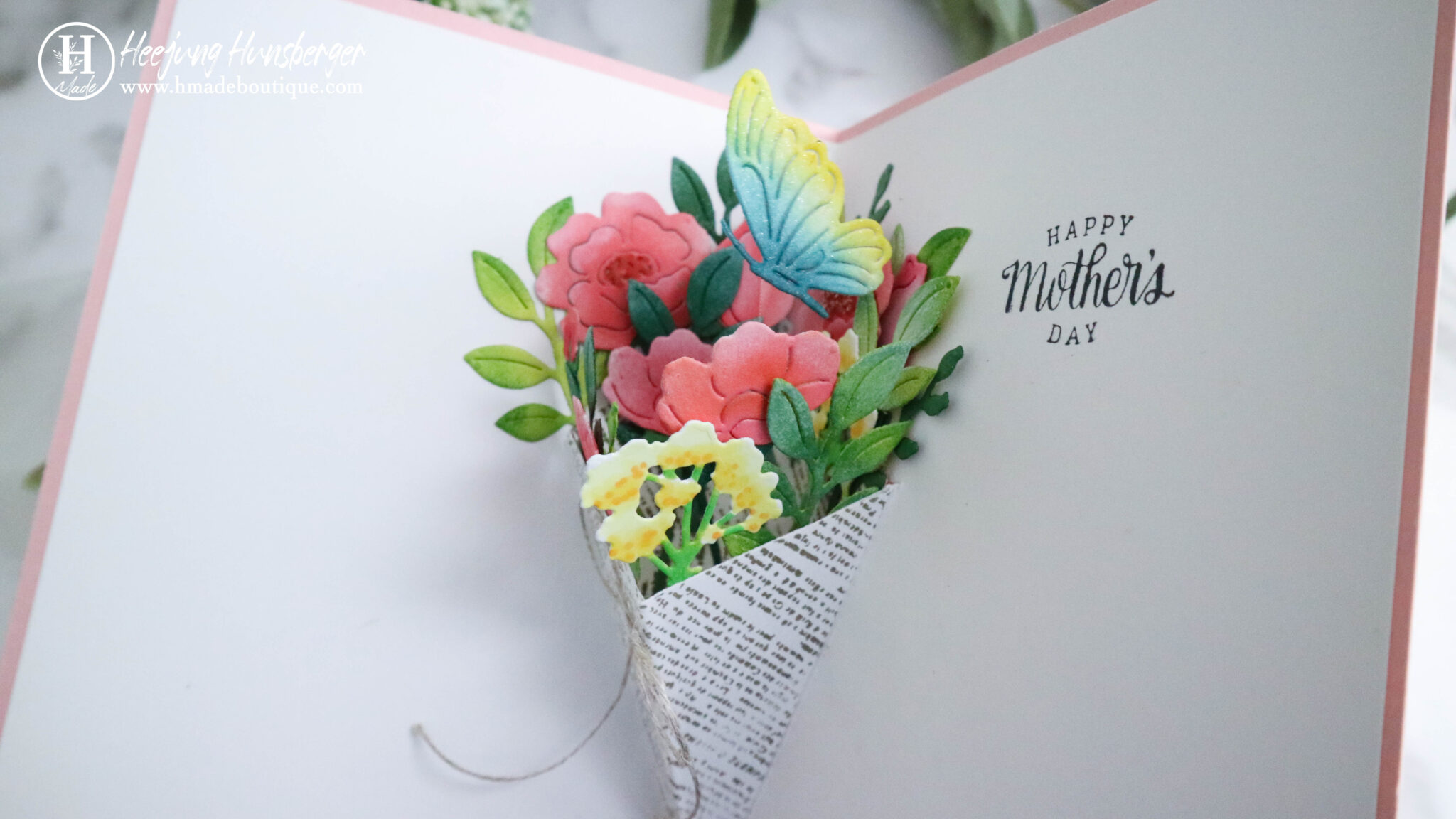 Bouquet Pop Up Mothers Day Card H Made Boutique