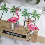 Walking Flamingo Slider Card