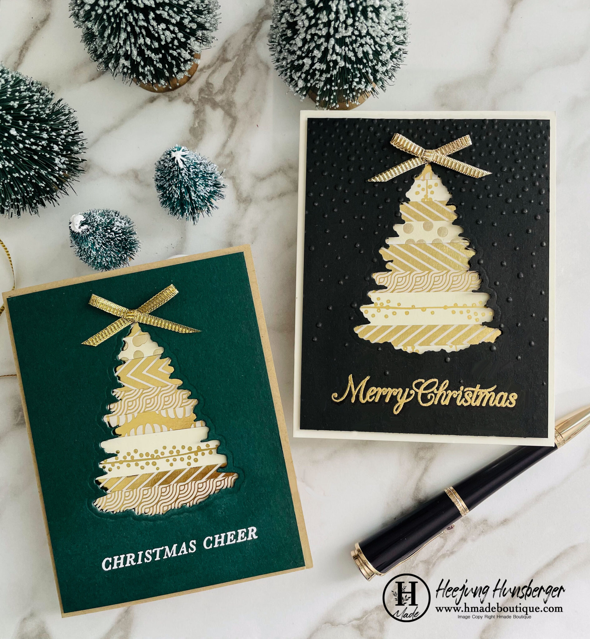 Simple & Easy Scrap Paper Christmas Cards - H MADE BOUTIQUE