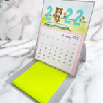 2022 Desk Calendar & Notepad Card | Tear-off Calendar