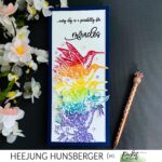 Colorful Hummingbird’s Song Slimline Card