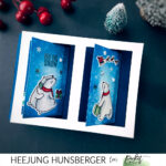 Double Flip Polar Bears Christmas Card