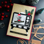 Spellbinder- 3D Vignette Retro Television Christmas Card