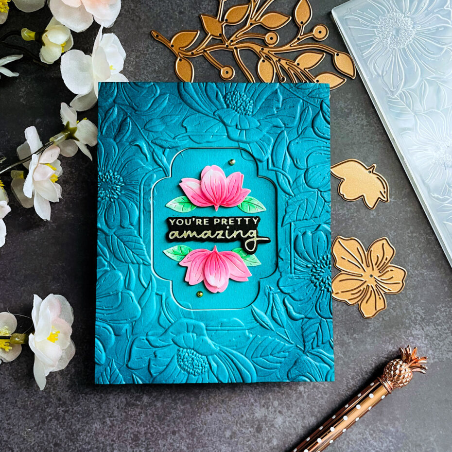 Spellbinders Four Petal Collection┃Inspiration Cards — CARDSANDCRAFTSBYYAZ