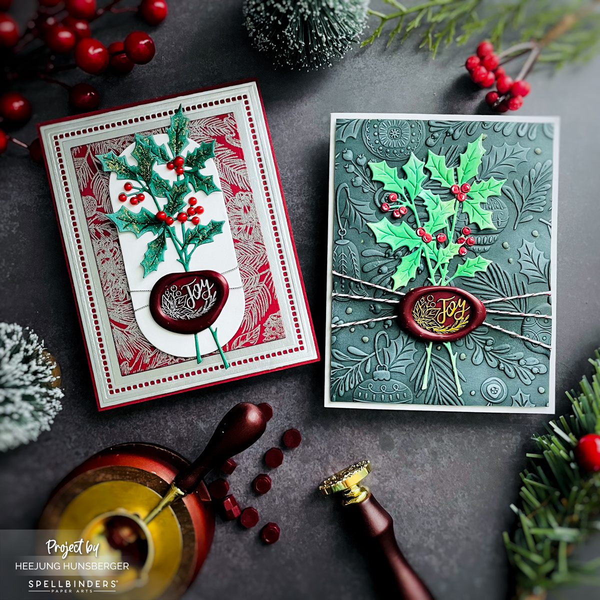 Spellbinders Sealed Christmas Sprigs Card…