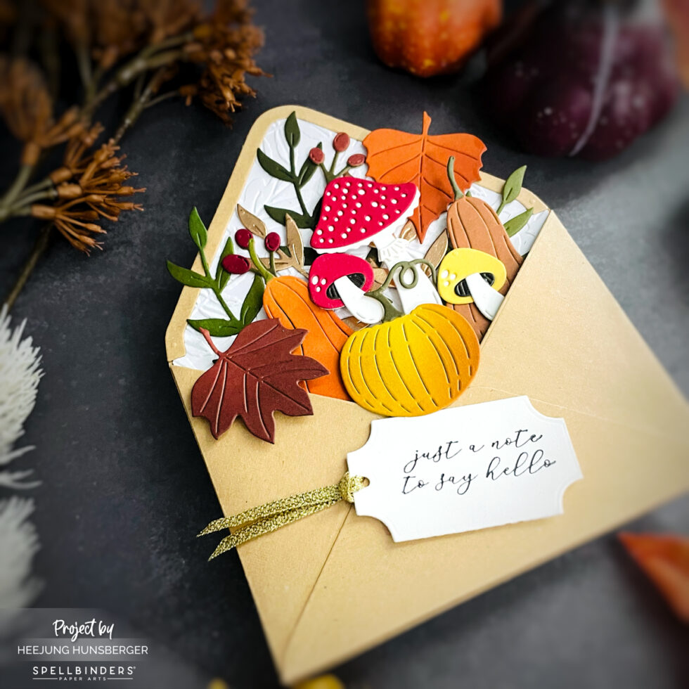 spellbinders Autumn Wonder Etched Dies from the Envelope of Wonder  Collection