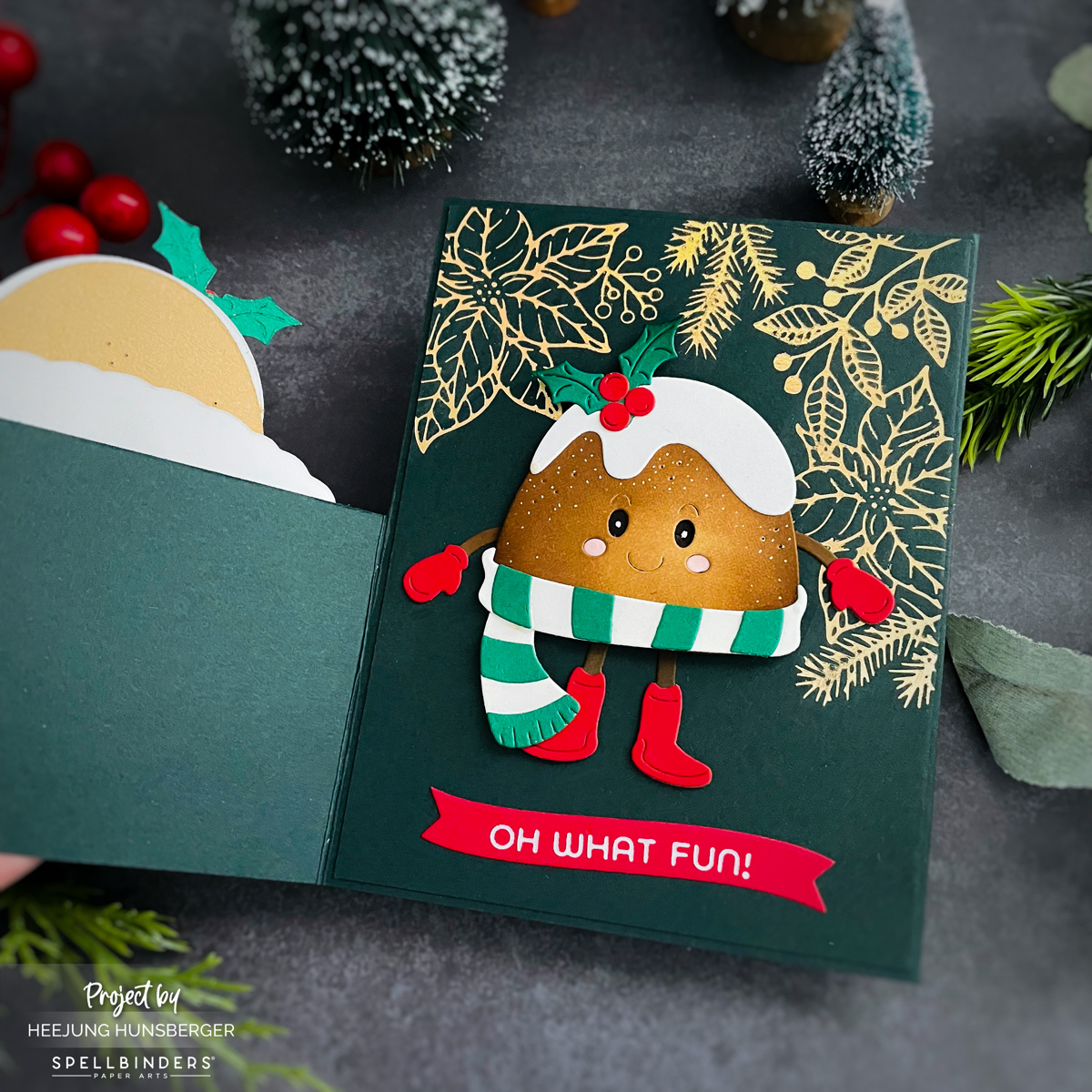 Spellbinders-Christmas Pudding Card
