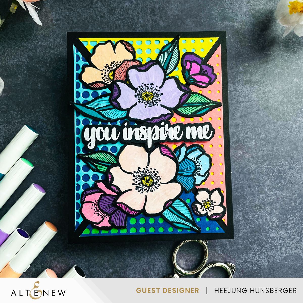 Altenew- Acrylic Marker coloring Card