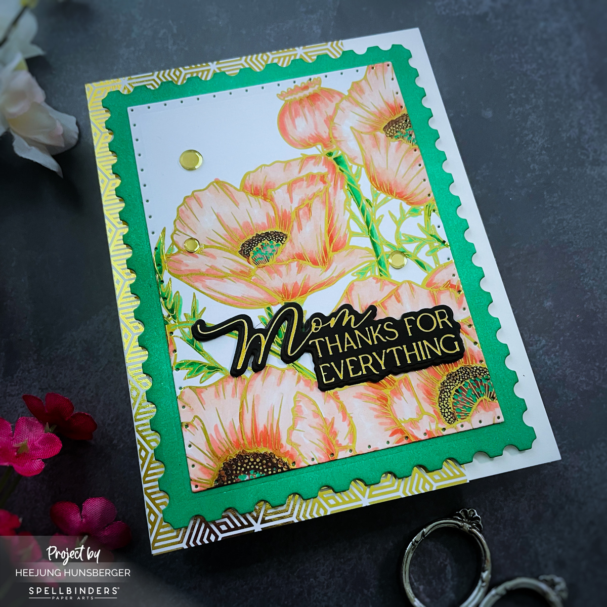 Spellbinders Paper Rose Mothers Day Card H Made Boutique