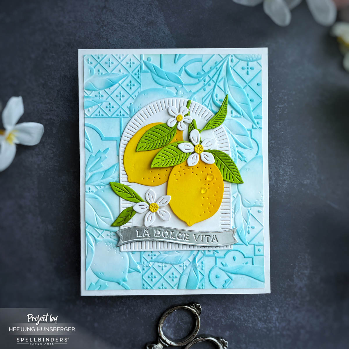 Lemon Fresco 3D Embossing Folder From The La Dolce Vita Collection | Spellbinders - Spellbinders Paper Arts