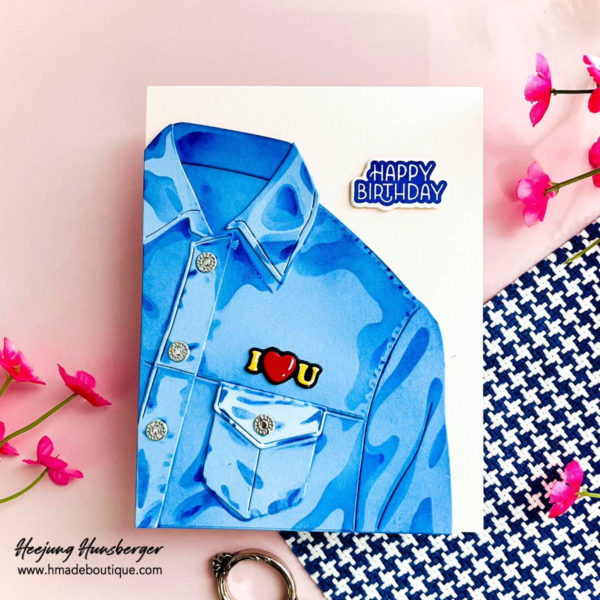 Stylish Denim Birthday Card