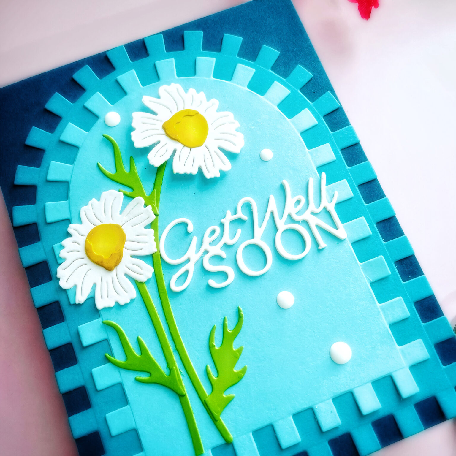 Serene Daisy Get Well Soon Card - H MADE BOUTIQUE