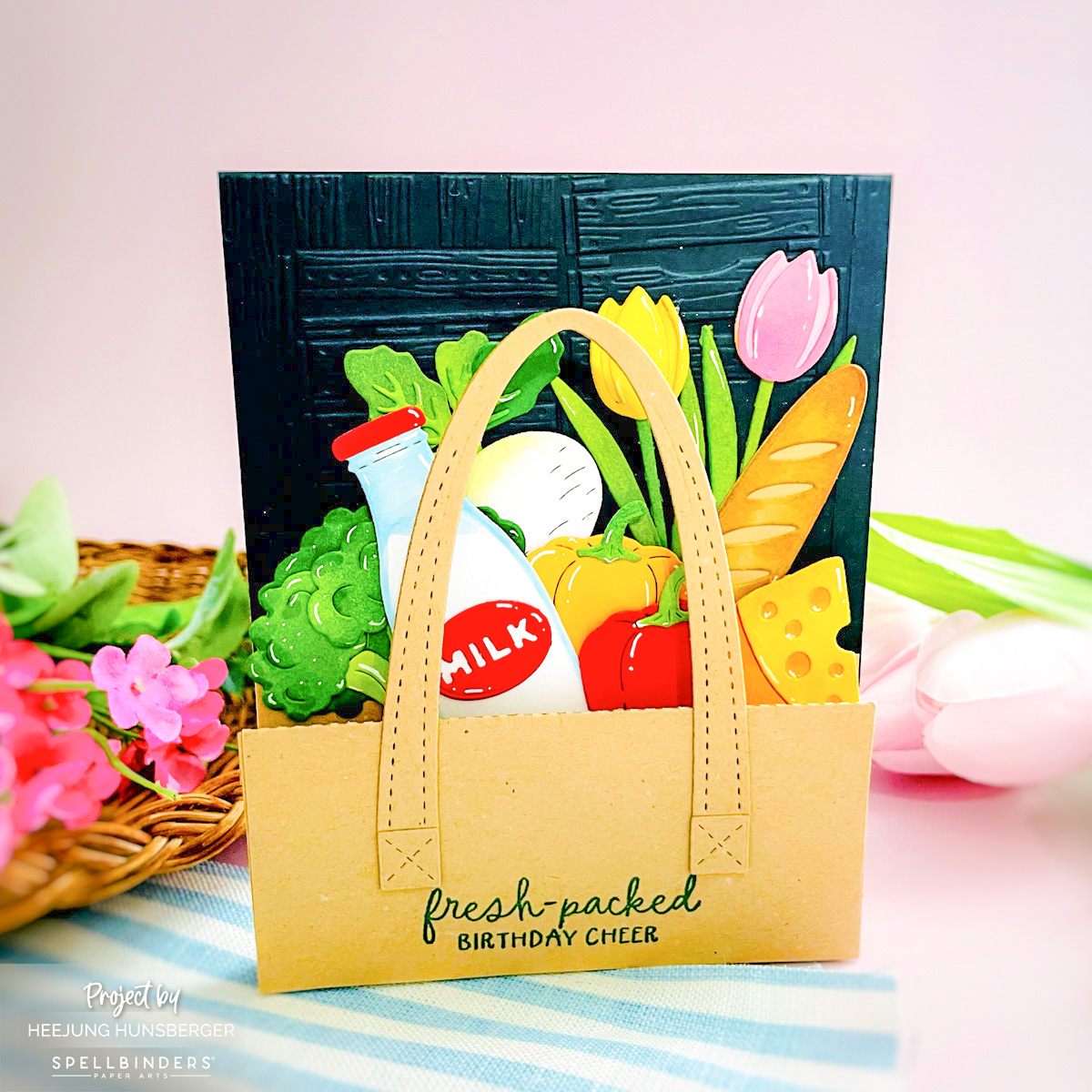 April Large Die of the Month: Market Tote Everyday Joy Card