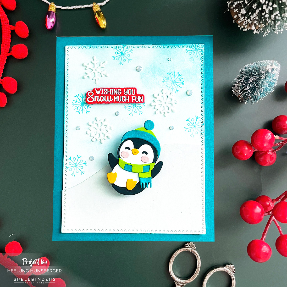 Sliding Into Winter Fun with Spellbinders July Small Die Club!