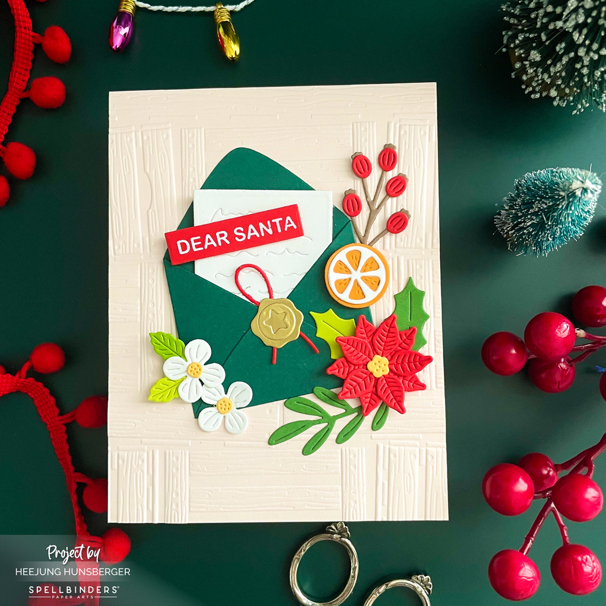 Slow Crafting for the Holidays: Spellbinders Dear Santa Card’