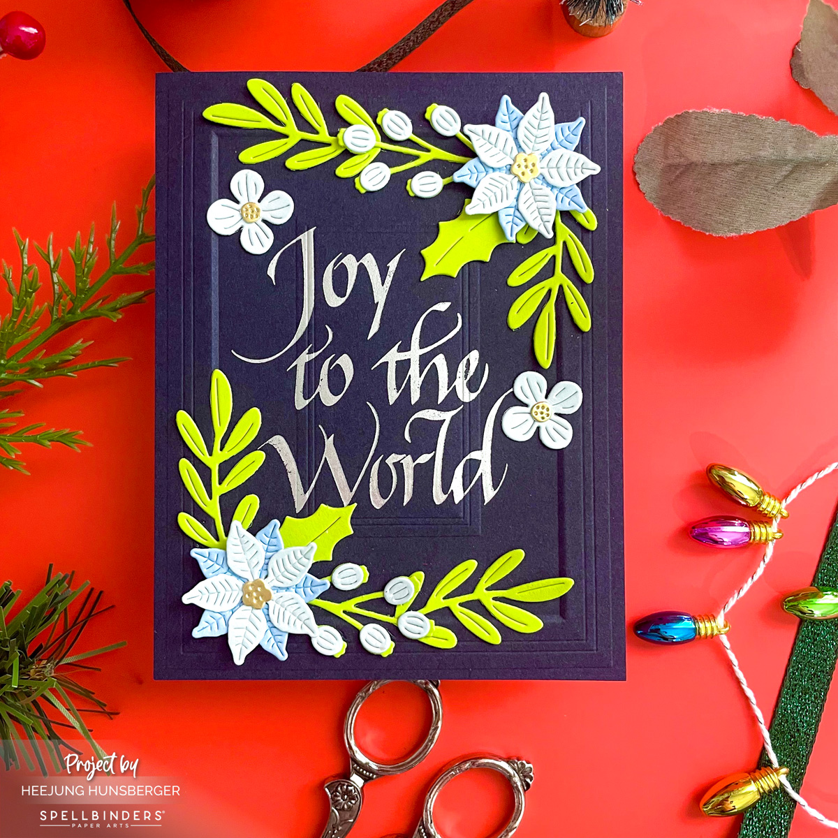 Elegant Upright Italic “Joy to the World” Card