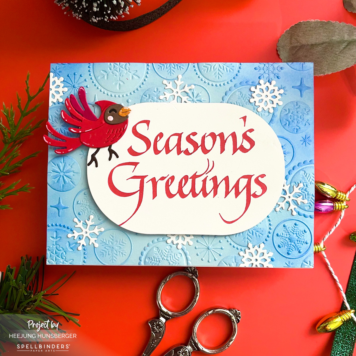 Charming Winter Cardinal “Season’s Greetings” Card