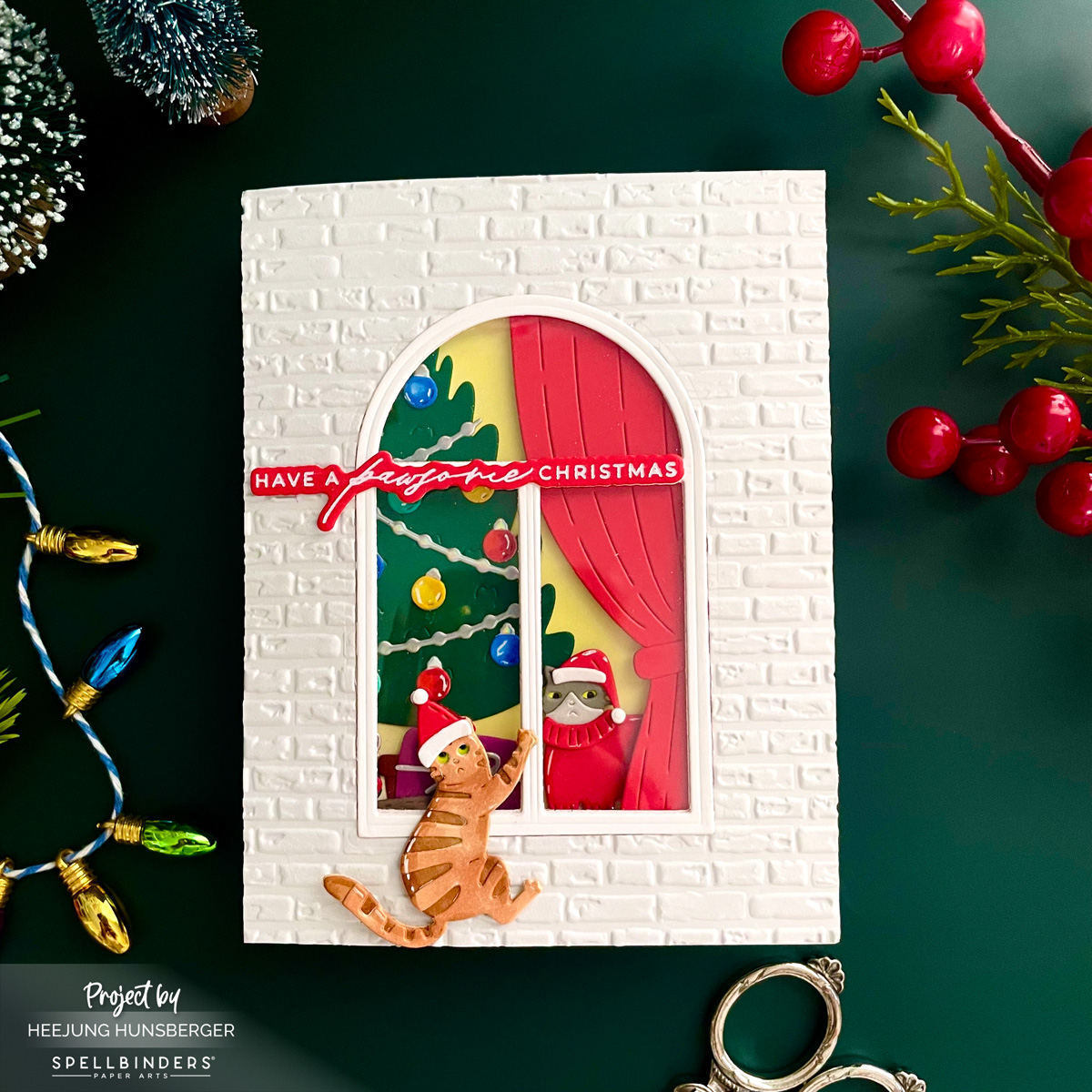 A Peek-Through Christmas Window Card