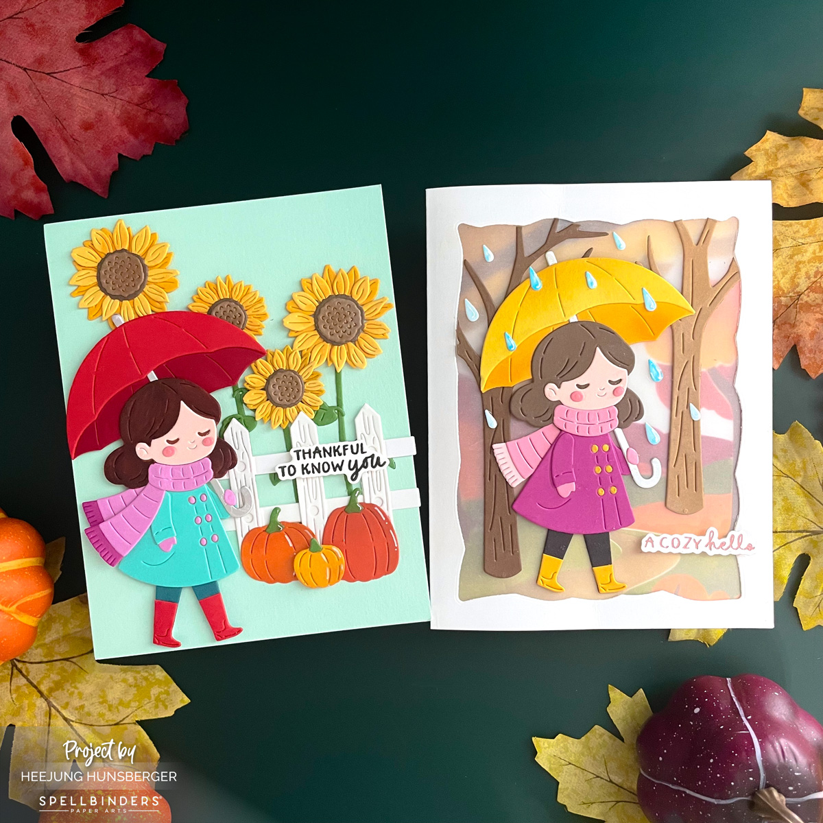 Cozy Autumn Scene Cards featuring Spellbinders September 2026 Club Kits