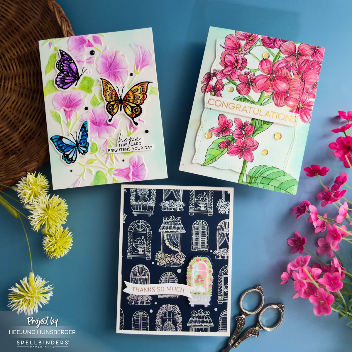 3 Elegant Cards Featuring Spellbinders Create Your Way Everyday Collection